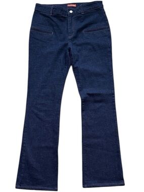 Altuzarra Dark Wash Wide Leg Jeans High Rise Designer Denim Size 28